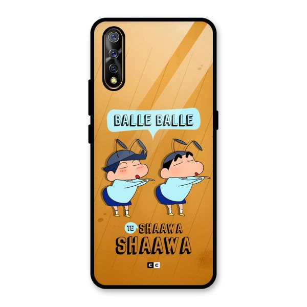 Balle Balle Shinchan Glass Back Case for Vivo Z1x