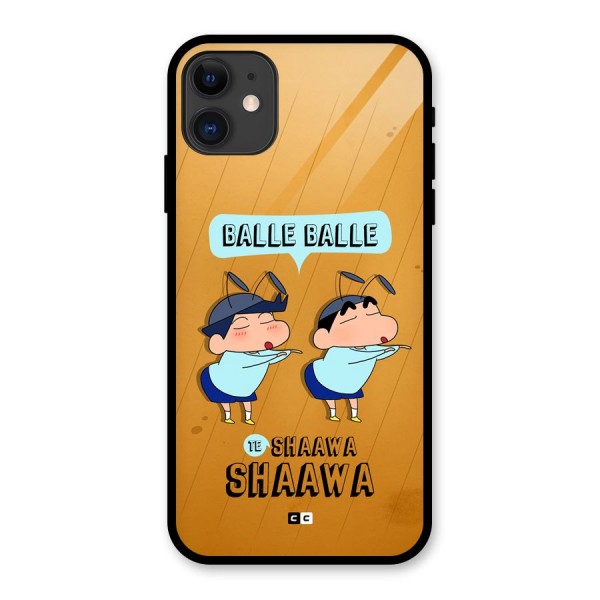 Balle Balle Shinchan Glass Back Case for iPhone 11