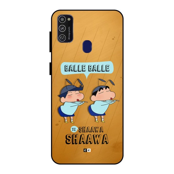 Balle Balle Shinchan Metal Back Case for Galaxy M21