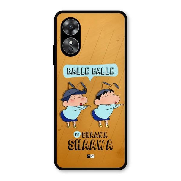 Balle Balle Shinchan Metal Back Case for Oppo A17