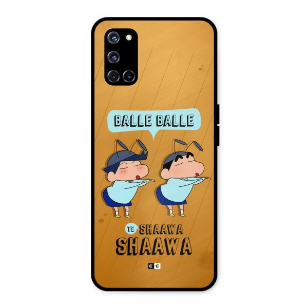 Balle Balle Shinchan Metal Back Case for Oppo A52