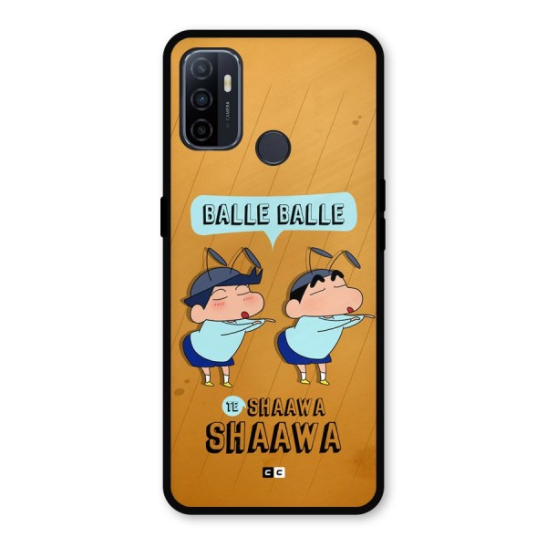 Balle Balle Shinchan Metal Back Case for Oppo A53