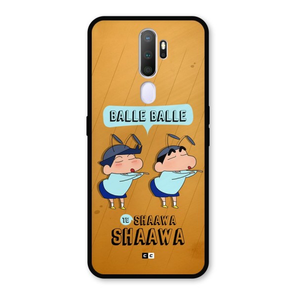 Balle Balle Shinchan Metal Back Case for Oppo A5 (2020)