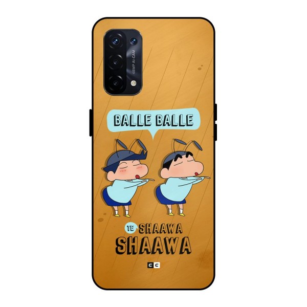 Balle Balle Shinchan Metal Back Case for Oppo A74 5G