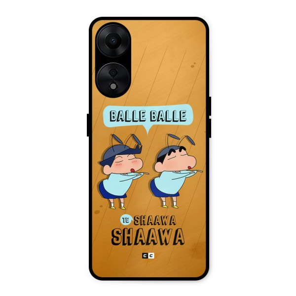 Balle Balle Shinchan Metal Back Case for Oppo A78 5G