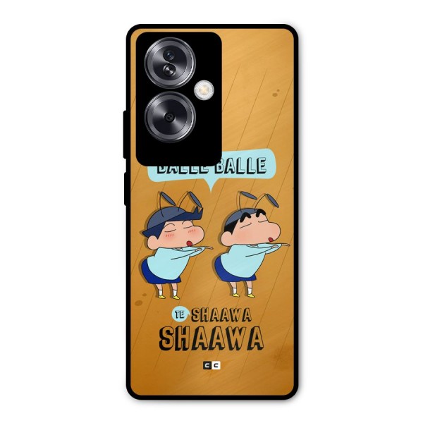 Balle Balle Shinchan Metal Back Case for Oppo A79 5G