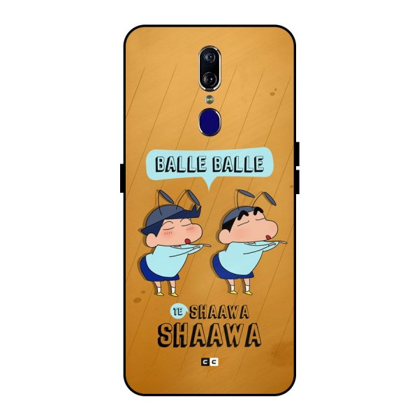 Balle Balle Shinchan Metal Back Case for Oppo F11