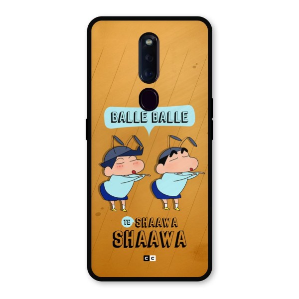 Balle Balle Shinchan Metal Back Case for Oppo F11 Pro