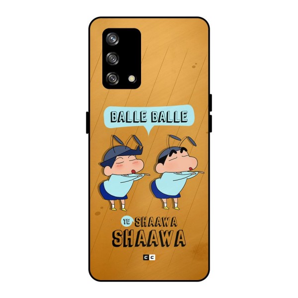 Balle Balle Shinchan Metal Back Case for Oppo F19s