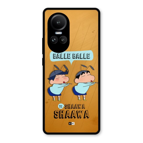 Balle Balle Shinchan Metal Back Case for Oppo Reno10 Pro