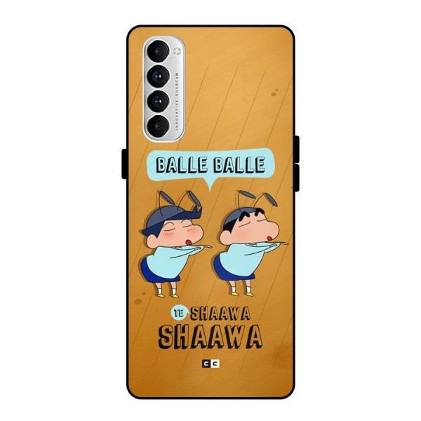 Balle Balle Shinchan Metal Back Case for Oppo Reno4 Pro