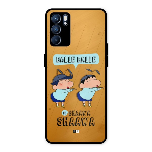 Balle Balle Shinchan Metal Back Case for Oppo Reno6 5G