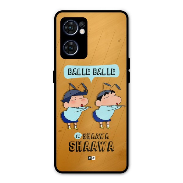 Balle Balle Shinchan Metal Back Case for Oppo Reno7 5G