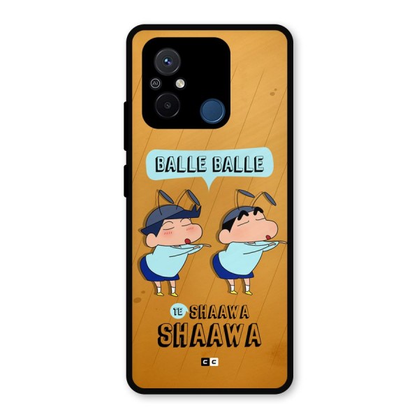 Balle Balle Shinchan Metal Back Case for Poco C55