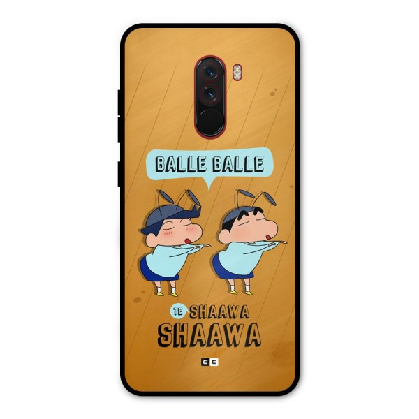 Balle Balle Shinchan Metal Back Case for Poco F1