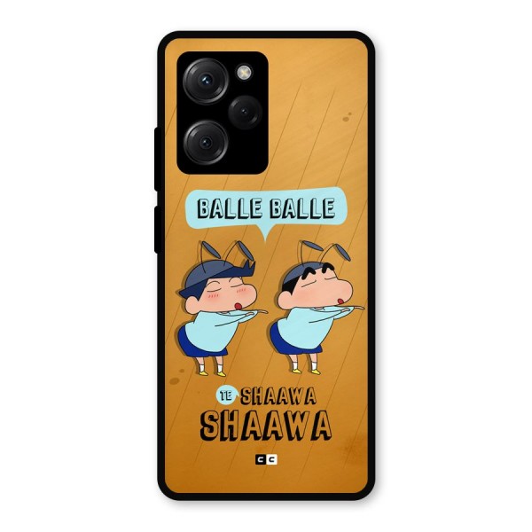 Balle Balle Shinchan Metal Back Case for Poco X5 Pro