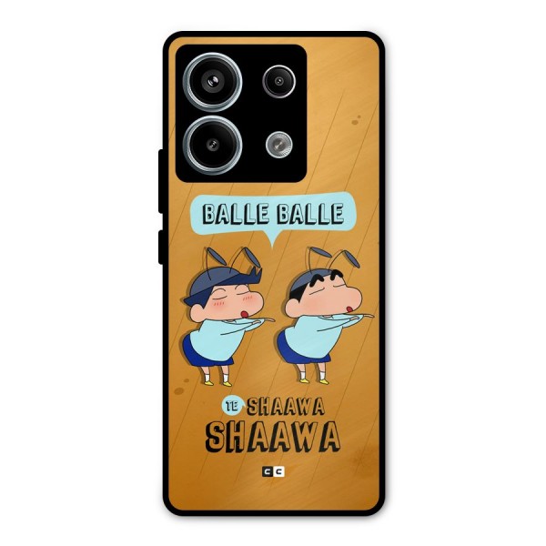 Balle Balle Shinchan Metal Back Case for Redmi Note 13 Pro 5G