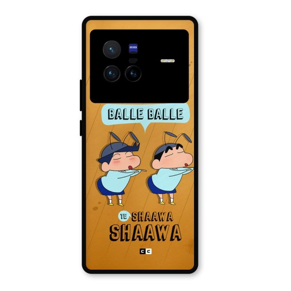 Balle Balle Shinchan Metal Back Case for Vivo X80