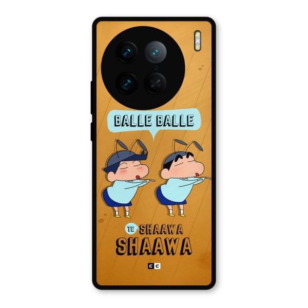 Balle Balle Shinchan Metal Back Case for Vivo X90 Pro