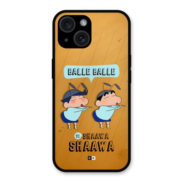 Balle Balle Shinchan Metal Back Case for iPhone 15