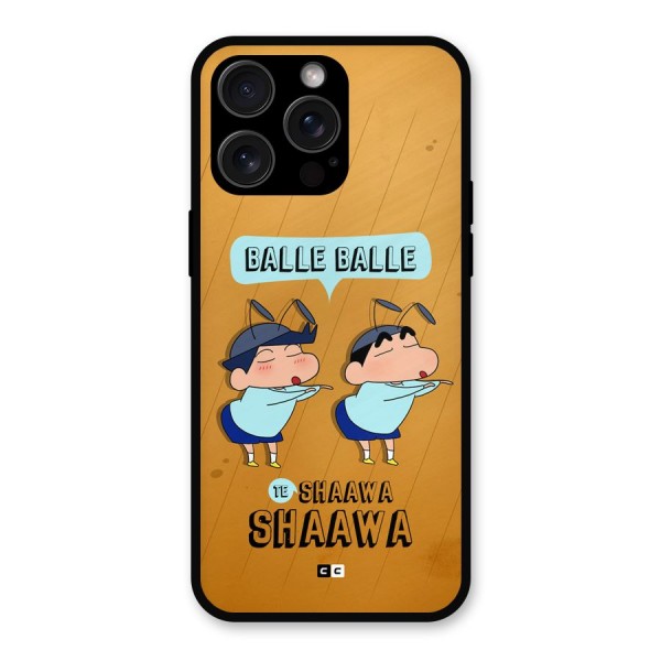 Balle Balle Shinchan Metal Back Case for iPhone 15 Pro Max