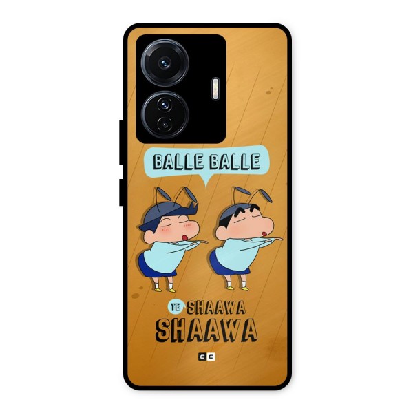 Balle Balle Shinchan Metal Back Case for iQOO Z6