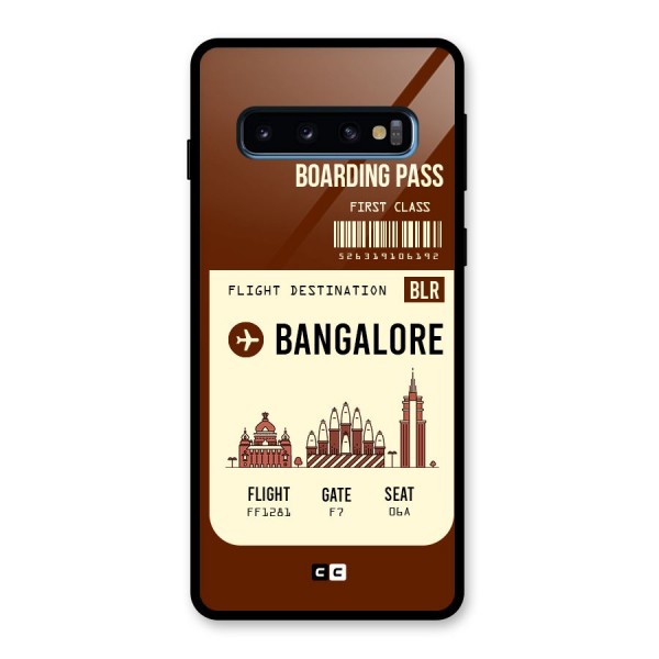 Bangalore Boarding Pass Glass Back Case for Galaxy S10