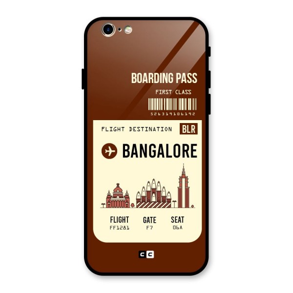 Bangalore Boarding Pass Glass Back Case for iPhone 6 6S