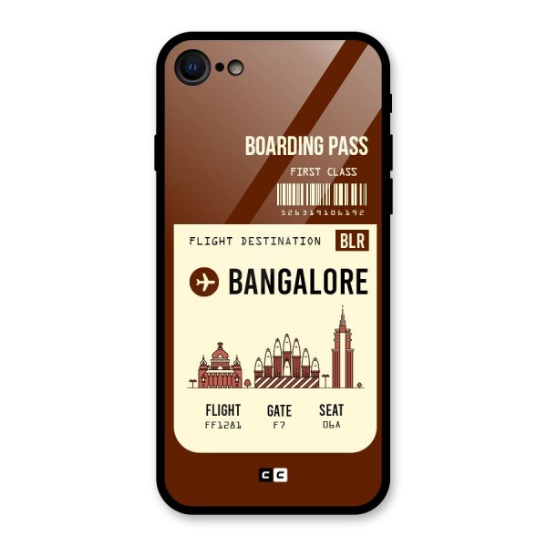 Bangalore Boarding Pass Glass Back Case for iPhone 8