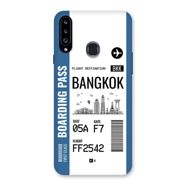 Bangkok Boarding Pass Back Case for Galaxy A20s