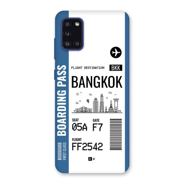 Bangkok Boarding Pass Back Case for Galaxy A31