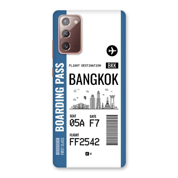 Bangkok Boarding Pass Back Case for Galaxy Note 20