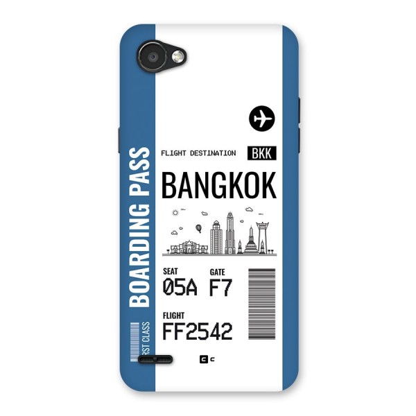 Bangkok Boarding Pass Back Case for LG Q6