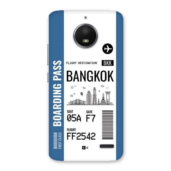 Bangkok Boarding Pass Back Case for Moto E4