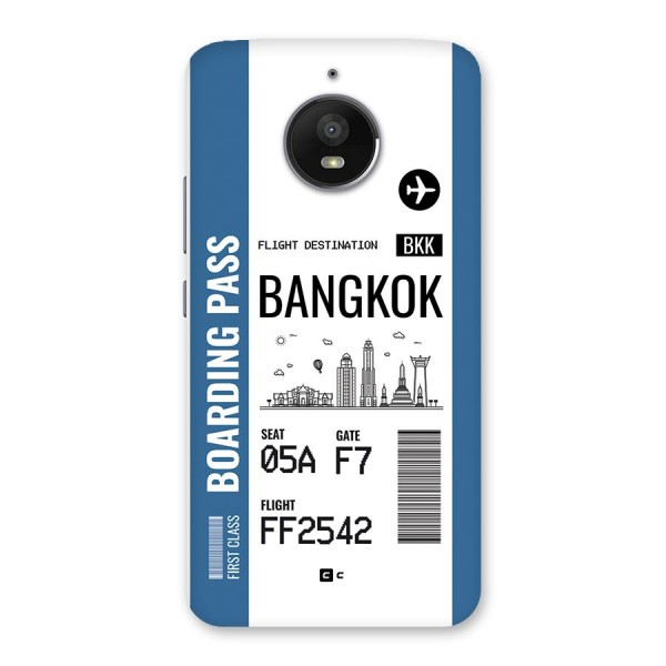 Bangkok Boarding Pass Back Case for Moto E4 Plus