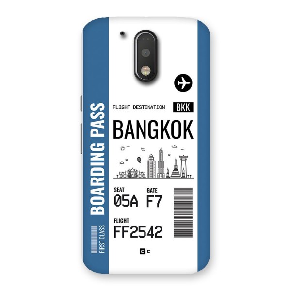 Bangkok Boarding Pass Back Case for Moto G4