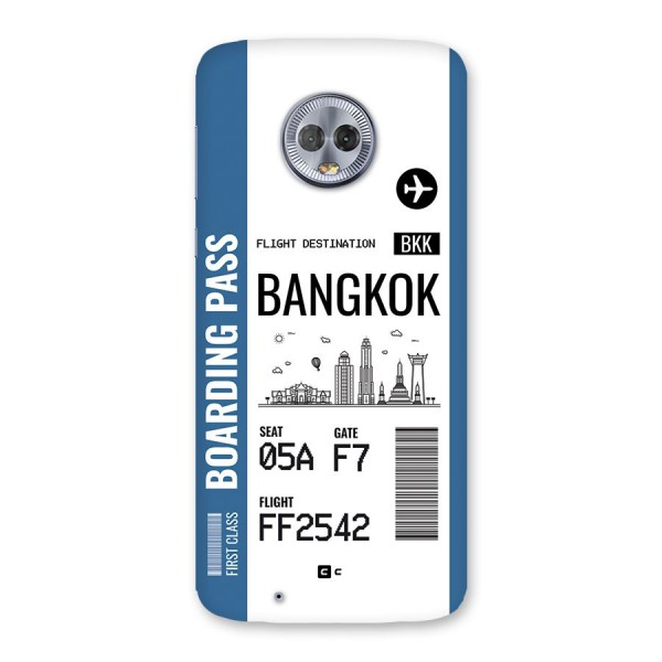 Bangkok Boarding Pass Back Case for Moto G6