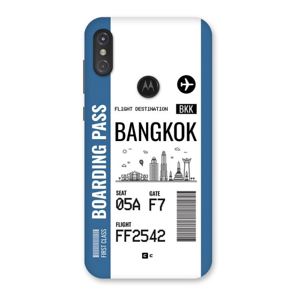 Bangkok Boarding Pass Back Case for Motorola One Power