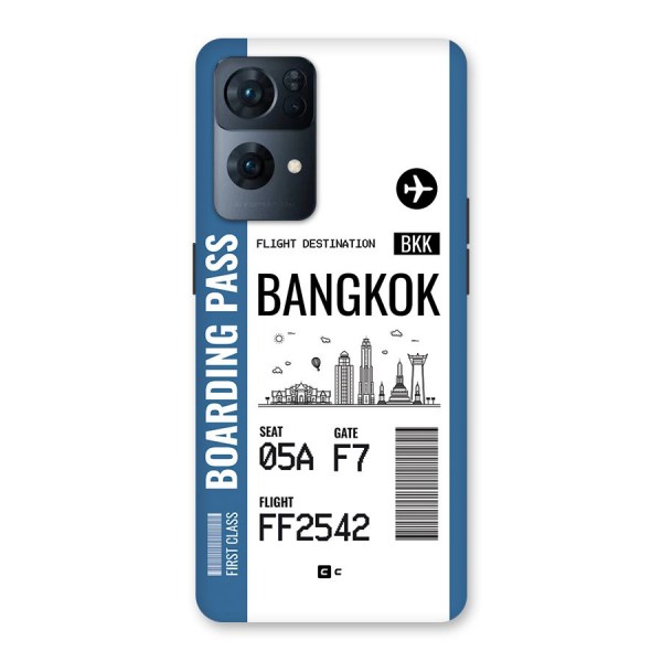 Bangkok Boarding Pass Back Case for Oppo Reno7 Pro 5G