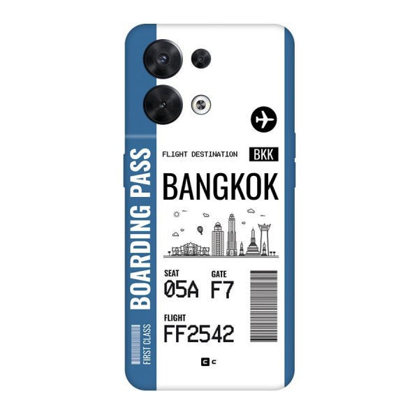 Bangkok Boarding Pass Back Case for Oppo Reno8 5G