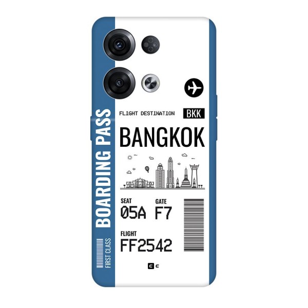 Bangkok Boarding Pass Back Case for Oppo Reno8 Pro 5G