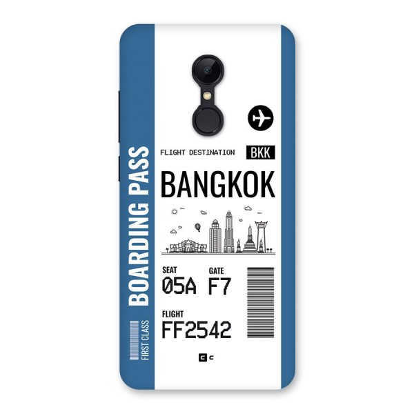 Bangkok Boarding Pass Back Case for Redmi 5