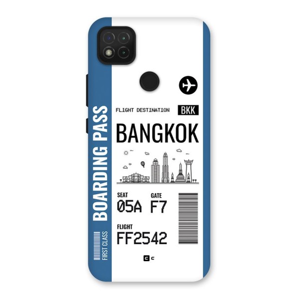 Bangkok Boarding Pass Back Case for Redmi 9