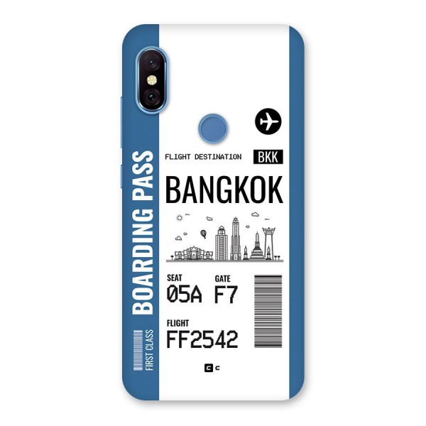 Bangkok Boarding Pass Back Case for Redmi Note 6 Pro