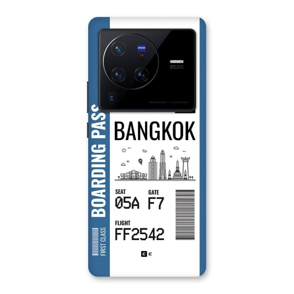 Bangkok Boarding Pass Back Case for Vivo X80 Pro