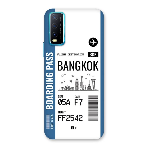 Bangkok Boarding Pass Back Case for Vivo Y12s