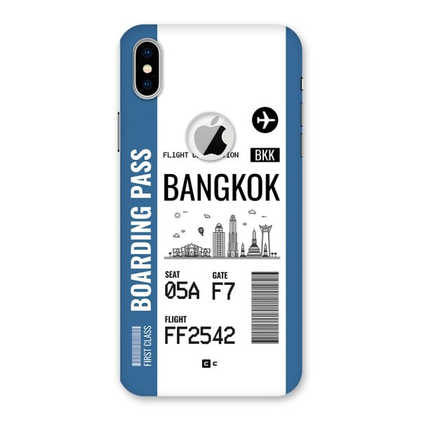 Bangkok Boarding Pass Back Case for iPhone XS Logo Cut