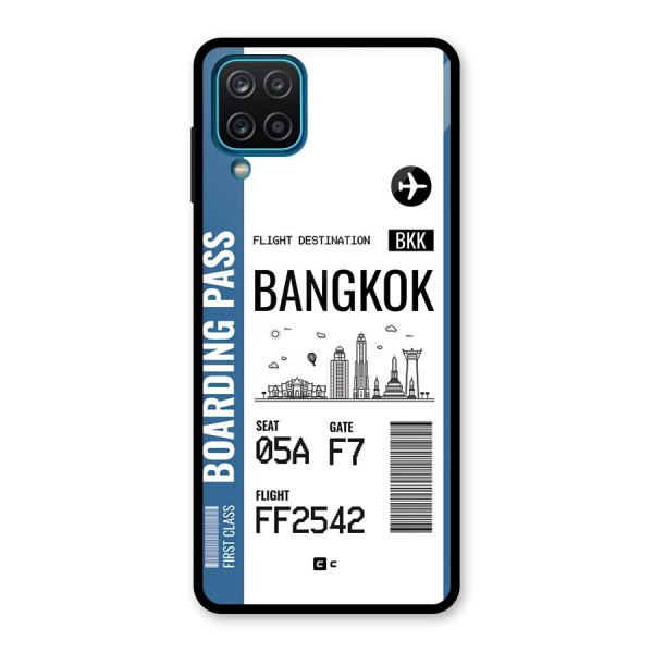 Bangkok Boarding Pass Glass Back Case for Galaxy A12