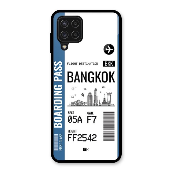 Bangkok Boarding Pass Glass Back Case for Galaxy A22 4G