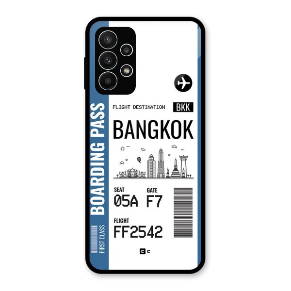 Bangkok Boarding Pass Glass Back Case for Galaxy A23